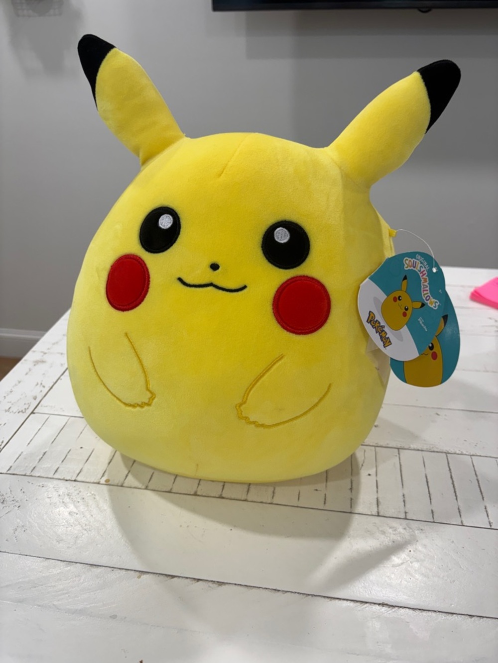 Squishmallows Pikachu Plush - Yellow with Red Cheeks and Black Ear Tips